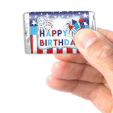 AmandaCreation 4th of July Firecracker Mini Candy Bar Wrappers 45 Pieces