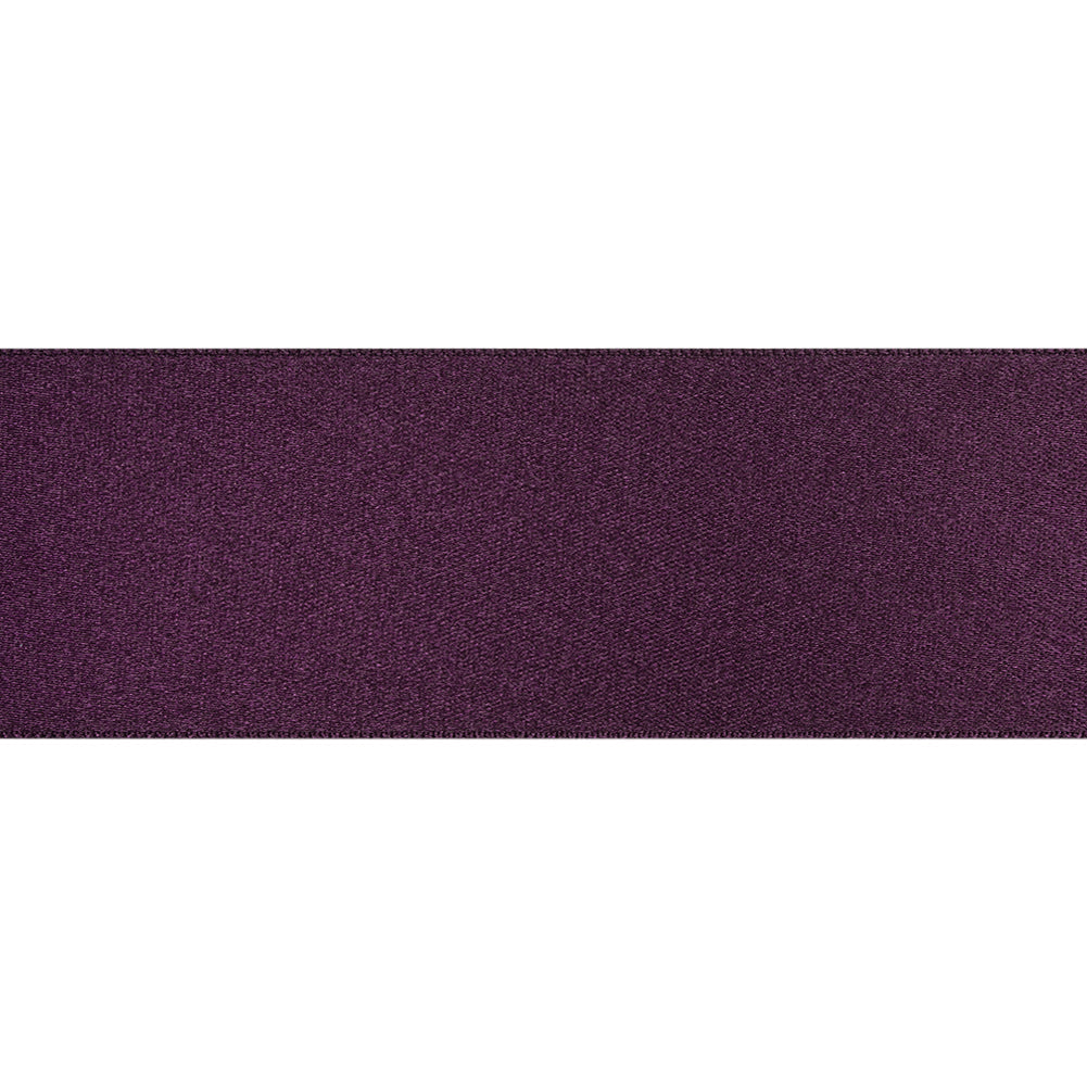 1.5" Deep Plum Double Face French Satin Ribbon