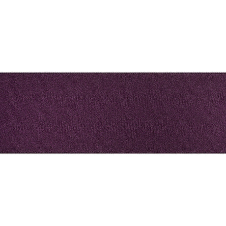 1.5" Deep Plum Double Face French Satin Ribbon