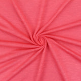 1 Yard Girly Pink Slub Stretch Rayon Jersey Knit Fabric Soft Matte 68 Inches Width