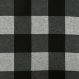 1 Yard Jet Black Gray Plaid Printed Stretch Polyester Brushed Jersey Knit Fabric 59 Inches Width