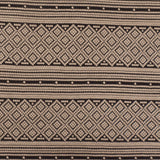 1 Yard Sand Beige & Black Aztec Jacquard Stretch Polyester Double Knit Fabric 61 Inches Wide
