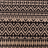 1 Yard Dusty Beige & Black Aztec Jacquard Stretch Polyester Double Knit Fabric 63 Inches Width