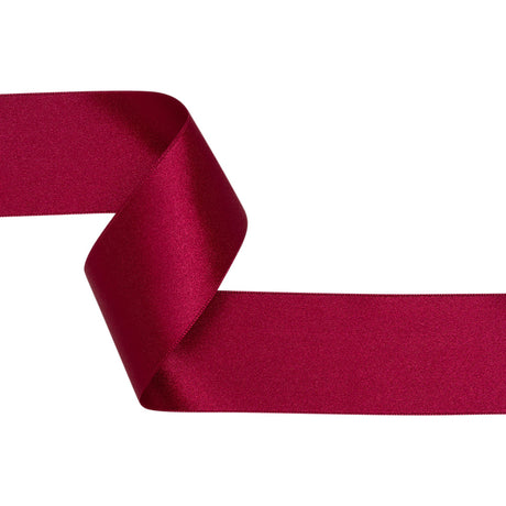 1.5" Dark Cherry Double Face French Satin Ribbon