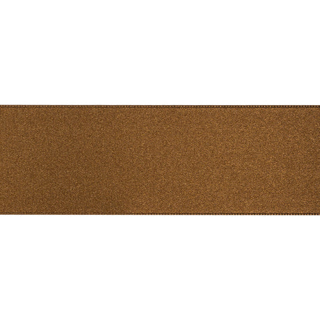 1.5" Light Brown Double Face French Satin Ribbon