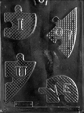 Heart Puzzle Chocolate Mold - LPV058