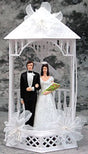 Wedding Cake Topper - E506 - Bride & Groom, Gazebo Topper