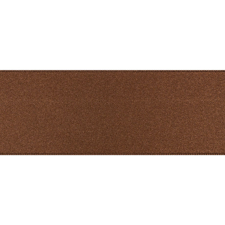 1.5" Brown Double Face French Satin Ribbon