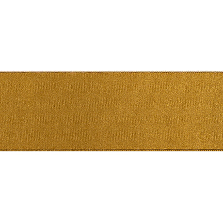 1.5" Dark Gold Double Face French Satin Ribbon