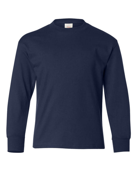 Hanes® Authentic Youth Crew Neck Long Sleeve T-Shirt