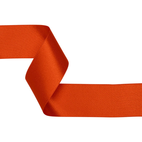 1.5" Pumpkin Double Face French Satin Ribbon