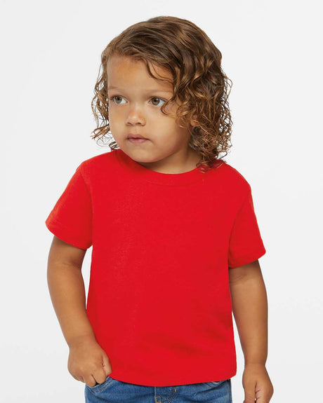 Rabbit Skins® Toddler Cotton Crewneck Short Sleeve Jersey T-Shirt -3301T