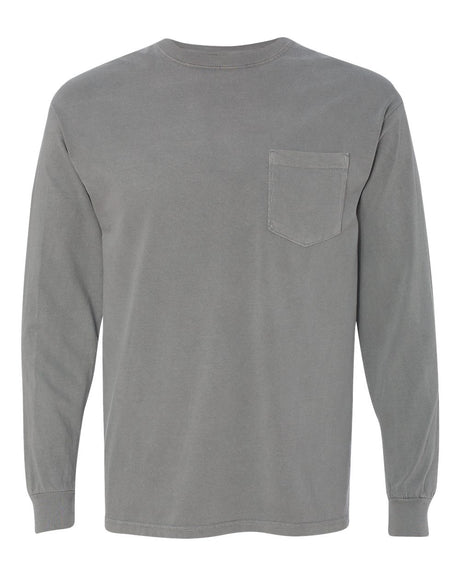 Comfort Colors® Unisex Garment-Dyed Heavyweight Long Sleeve Pocket T-Shirt