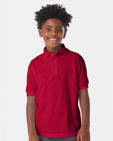 Hanes® Youth Ecosmart Jersey Collared Short Sleeve Polo
