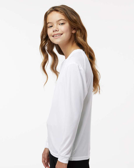 Front view of Paragon Youth Active Performance Long Sleeve Tee for outdoor and active wear