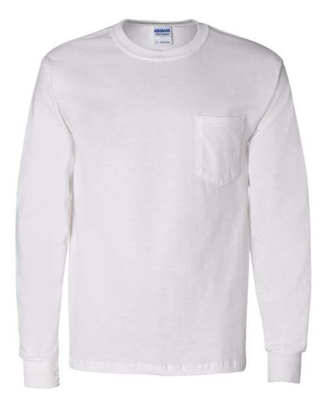 Gildan® Ultra Cotton Long Sleeve Crewneck Pocket T-Shirt - 2410