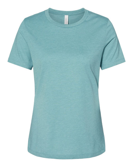 BELLA + CANVAS® Women's Relaxed Fit Heather CVC Crewneck Tee