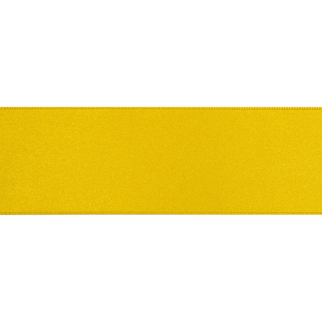 1.5" Yellow Double Face French Satin Ribbon