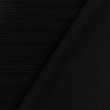 1 Yard Classic Black Rib Cloque Stretch Double Knit Fabric for Apparel and Dancewear 58 Inches Width