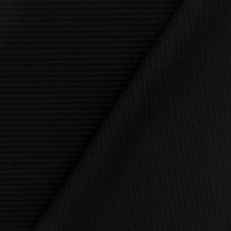 1 Yard Classic Black Rib Cloque Stretch Double Knit Fabric for Apparel and Dancewear 58 Inches Width