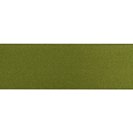 1.5" Green Double Face French Satin Ribbon