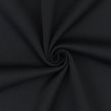 1 Yard Cold Black Mini Wave Jacquard Stretch Double Knit Fabric, 52 Inches Wide
