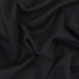 1 Yard Cold Black Mini Wave Jacquard Stretch Double Knit Fabric, 52 Inches Wide