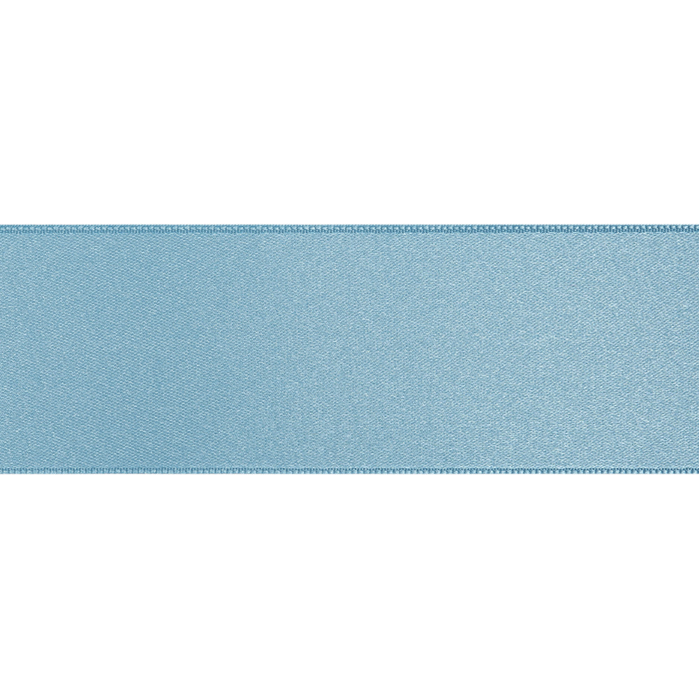 1.5" Blue Double Face French Satin Ribbon