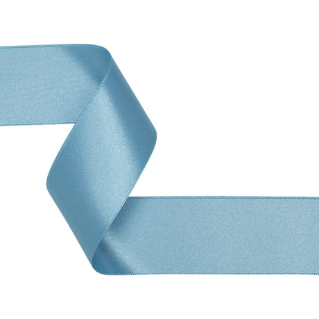 1.5" Blue Double Face French Satin Ribbon