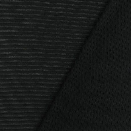 1 Yard Classic Black 3D Stripe Stretch Semi Sheer Knit Fabric 51 Inches