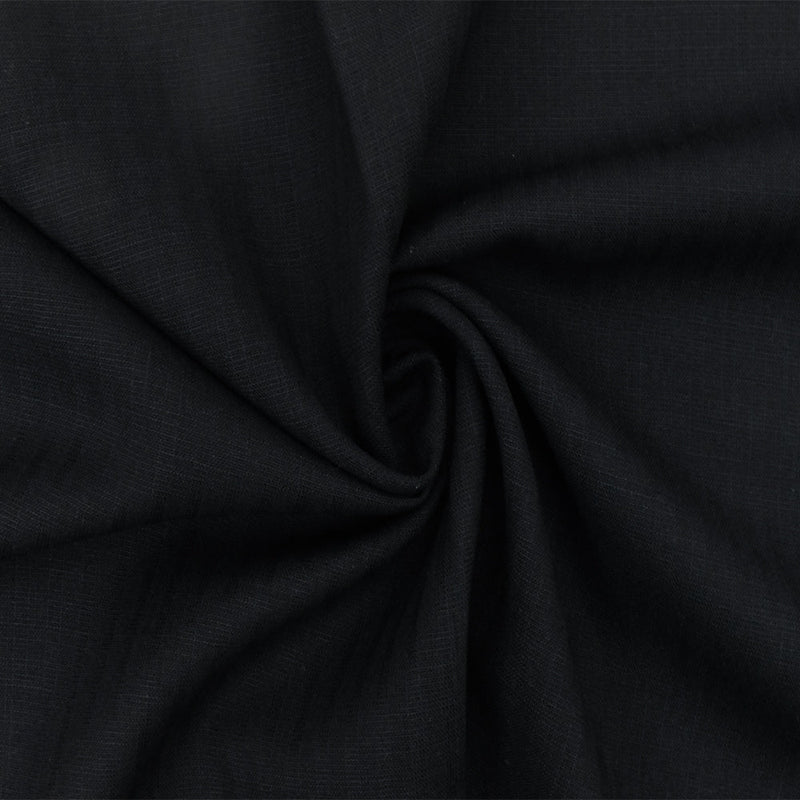 1 Yard Black Deep Blue Cross Hatch Tropical Acrylic Wool Woven Shirting Fabric Apparel 62 Inches Width