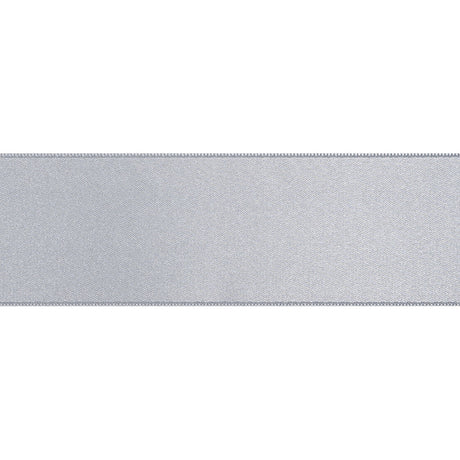 1.5" Light Gray Double Face French Satin Ribbon