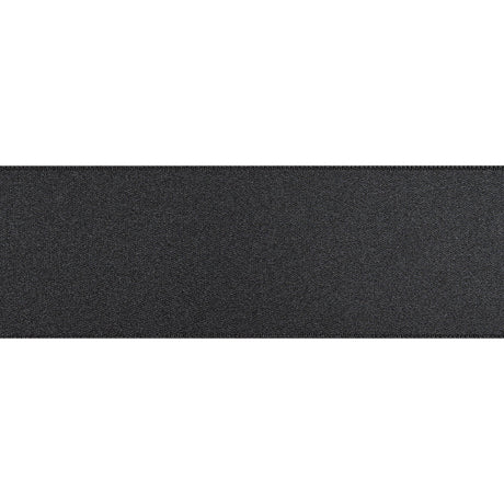 1.5" Matte Black Double Face French Satin Ribbon