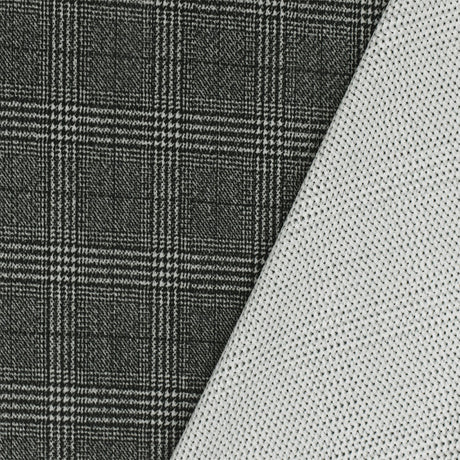 1 Yard Off Black White Plaid Printed Stretch Polyester Athletic Mesh Knit Fabric 62 Inches