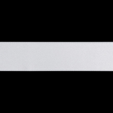 White Double Face French Satin Ribbon - 0.98"