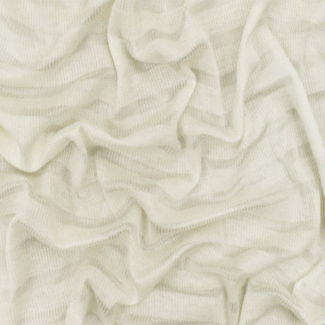 1 Yard Pure Ivory Ivory Stripe Stretch Cotton 2X2 Rib Knit Fabric for Dresses Tops Activewear 57 Inches Width