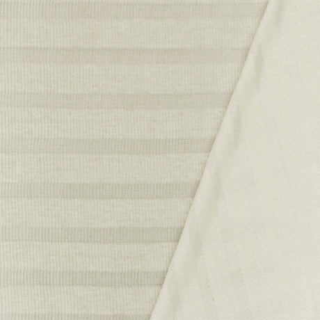 1 Yard Pure Ivory Ivory Stripe Stretch Cotton 2X2 Rib Knit Fabric for Dresses Tops Activewear 57 Inches Width