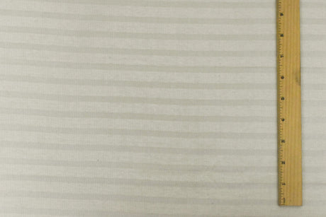 1 Yard Pure Ivory Ivory Stripe Stretch Cotton 2X2 Rib Knit Fabric for Dresses Tops Activewear 57 Inches Width