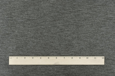 1 Yard Heather Dark Gray 2x2 Stretch Rib Knit Fabric for Apparel Dresses Blouses Activewear 52 Inches Width