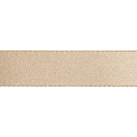 Tan Double Face French Satin Ribbon - 1"