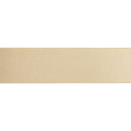 Pale Gold Double Face French Satin Ribbon - 1"