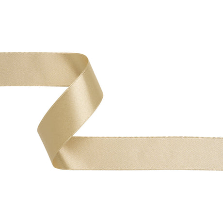 Pale Gold Double Face French Satin Ribbon - 1"