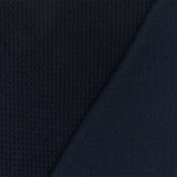 1 Yard Black Blue 3D Check Stretch Cotton Double Knit Fabric for Activewear Dresses Blouses 59 Inches Width