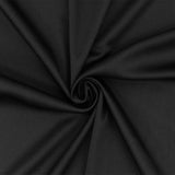 1 Yard Jet Black Solid Stretch Polyester Activewear Knit Fabric for Apparel Dresses Jackets 62 Inches Width