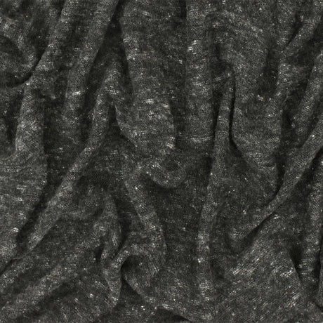 1 Yard Shadow Black Gray Slub Stretch Jersey Knit Fabric for Activewear Dresses Blouses 56 Inches Width