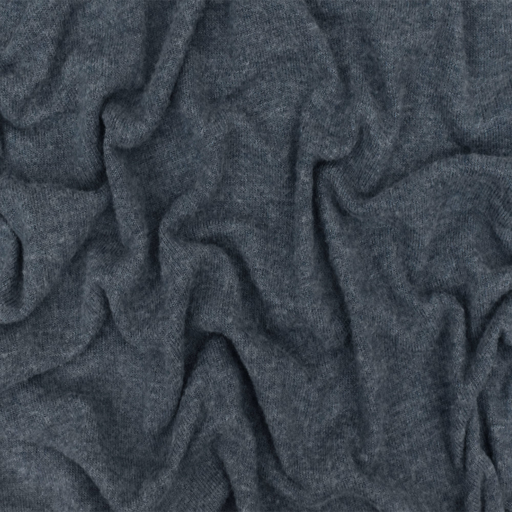 1 Yard Vintage Blue Texture Stretch Polyester Brushed Jersey Knit Fabric for Dresses Blouses Activewear 56 Inches Width