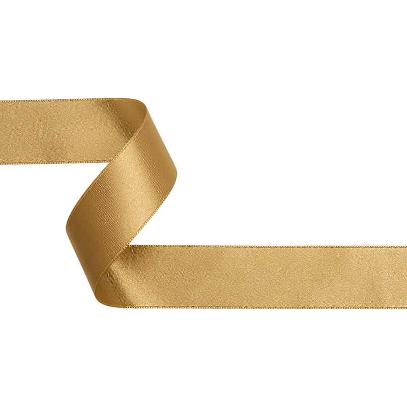 Gold Double Face French Satin Ribbon - 1"
