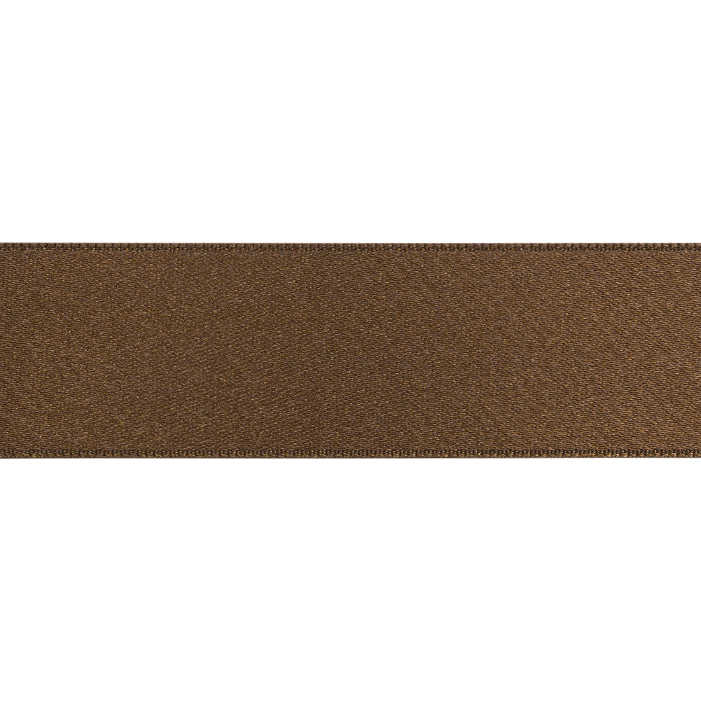 Brown Double Face French Satin Ribbon - 1"