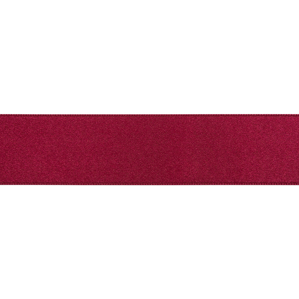 Dark Cherry Double Face French Satin Ribbon - 1"