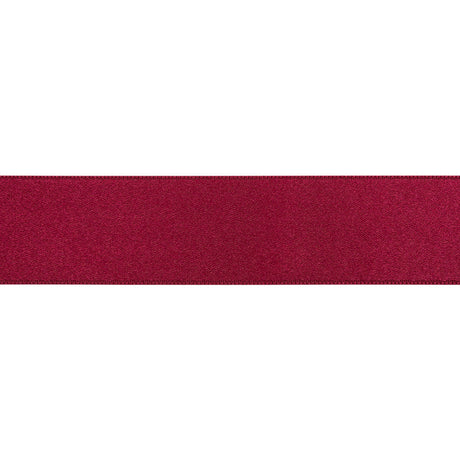 Dark Cherry Double Face French Satin Ribbon - 1"